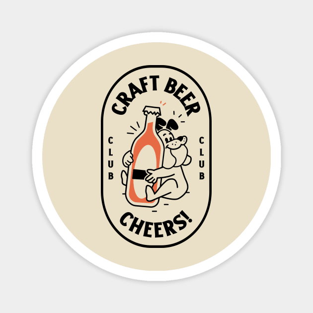 Craft Beer Club Cheers Design Magnet by ArtPace